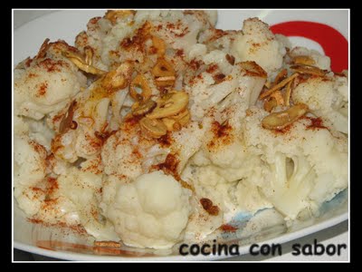 Coliflor al ajo