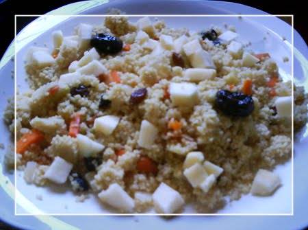 Cuscús con frutos secos y pasas (Cous Cous)