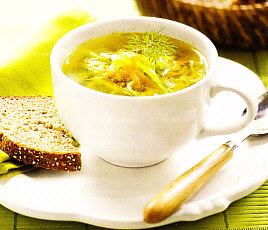 Sopa de vegetales con semola