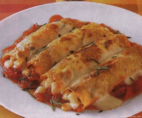 Canelones de tortilla