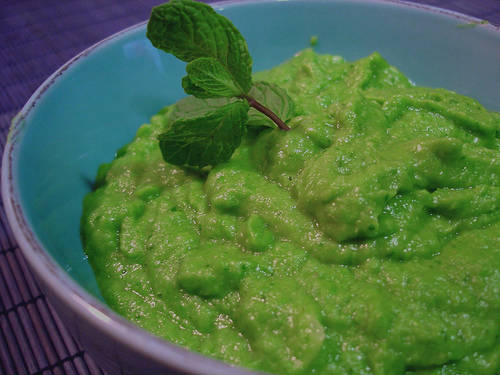 Puré de guisantes a la menta