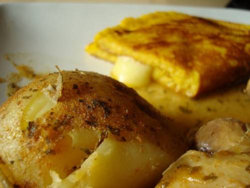 Patatas doradas con azúcar y mantequilla