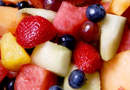 Ensalada de frutas rojas