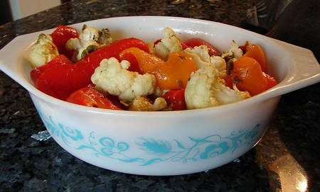 Ensalada de coliflor marinada