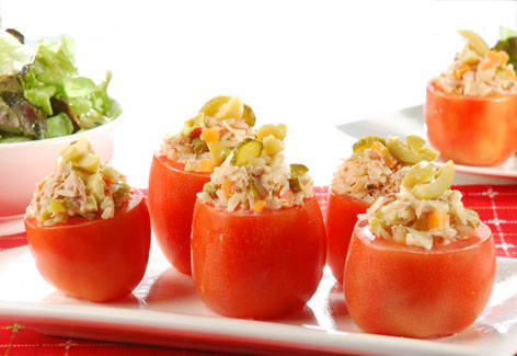 Tomates rellenos de arroz