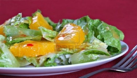 Ensalada mixta con mandarina