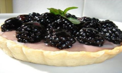 Tarta de moras en microondas