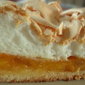 Flan de limón con merengue