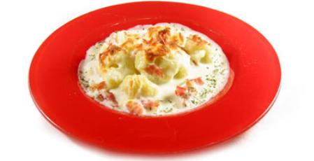 Coliflor en salsa bechamel