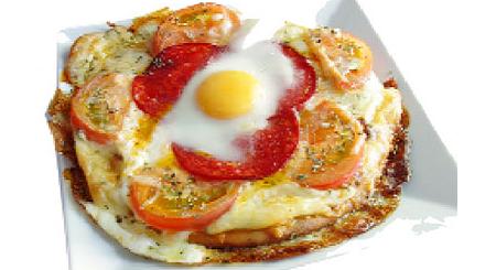 Pizza con huevos