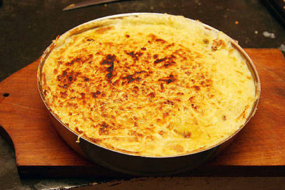Puré de papas gratinado