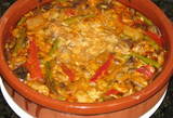 Conejo con arroz caldoso