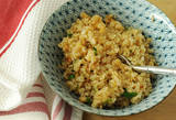 Arroz frito con coco y jengibre