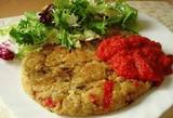 Tortilla de arroz con pimientos