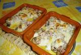 Huevos con bechamel