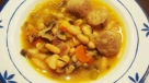 Sopa de alubias con butifarra