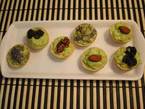 Canapés de palta y uvas