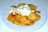 Patatas con crema de huevos
